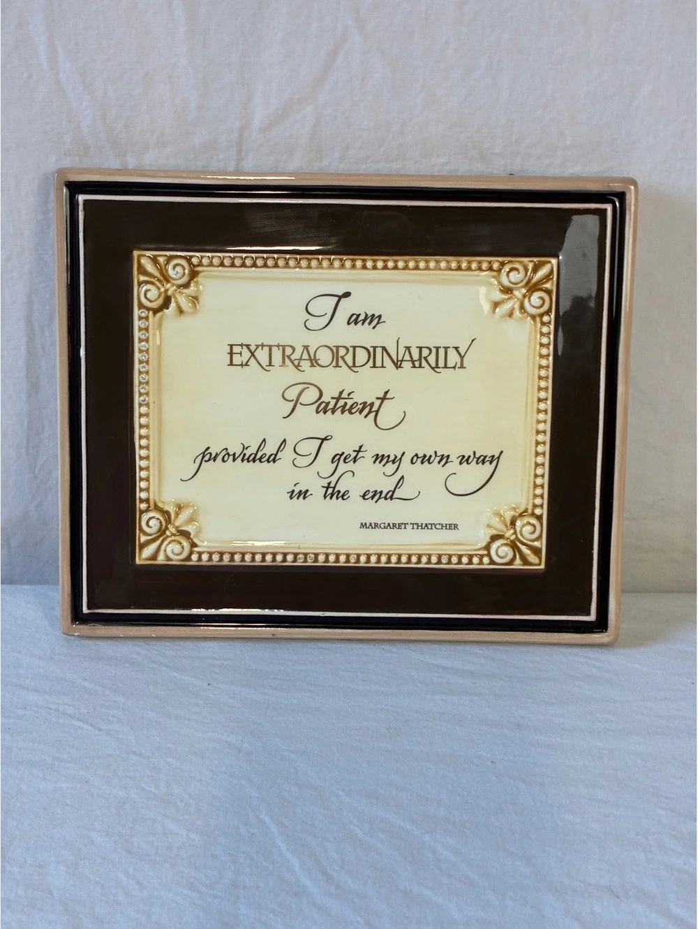 Grasslands Road Ceramic Wall Plaque with Margaret Thatcher Quote
